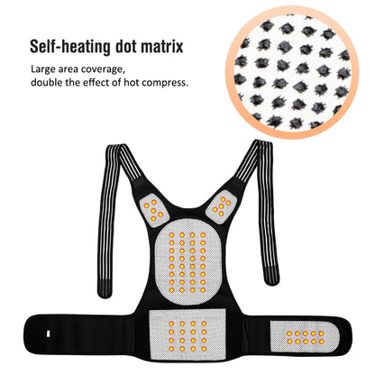 Tourmaline Magnetic Self-Heating Thermal Vest, Waist Brace, Lumbar Pad, Corset, Pain Relief