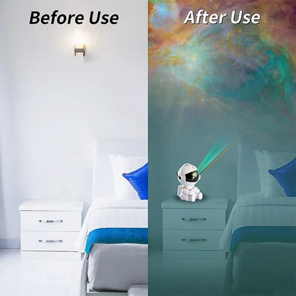 Galaxy Astronaut Star Projector LED Night Light Starry Sky