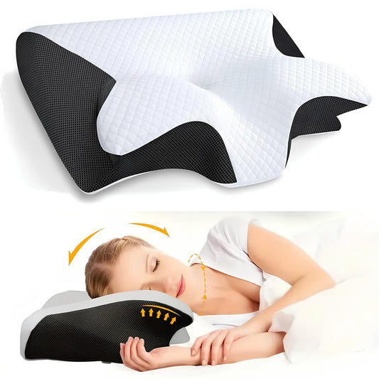 Butterfly Memory Foam Neck Pillow, Cervical Neck Massage