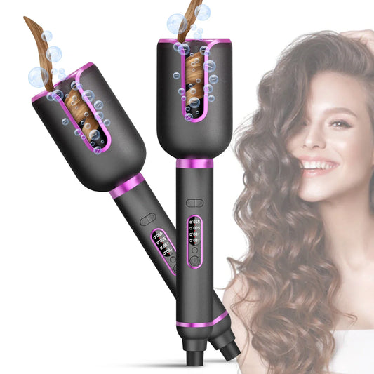 Automatic Rotating Ceramic Curling Iron – Tourmaline Barrel Hair Curler with 360° Swivel Cord & Temperature Control