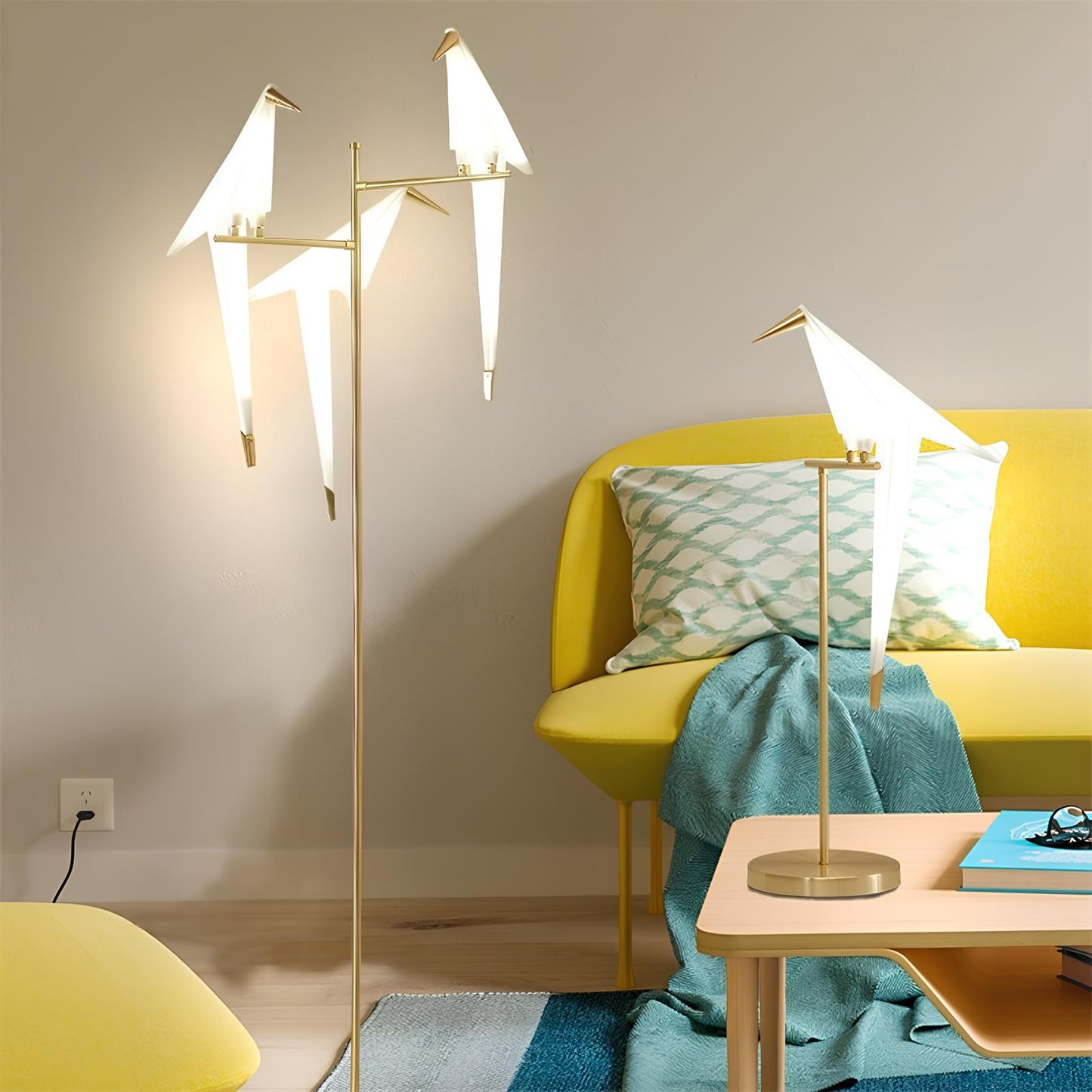 Origami Bird Floor Lamp, Table Lamp