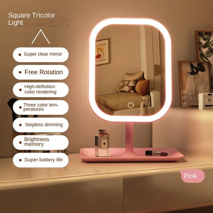 Glam Glow Makeup Mirror – LED Vanity Mirror with 3 Light Modes & Touch Control