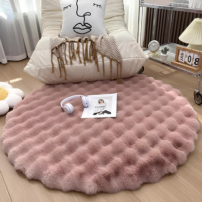 Round Plush Rug Floor Mat