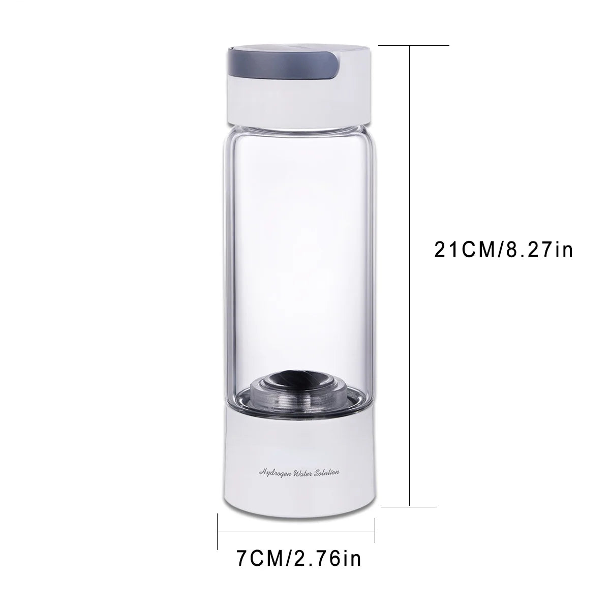 Hydrogen Rich Water Generator Bottle DuPont SPE/PEM Dual Chamber Ionizer - H2 Inhalation device 380ML