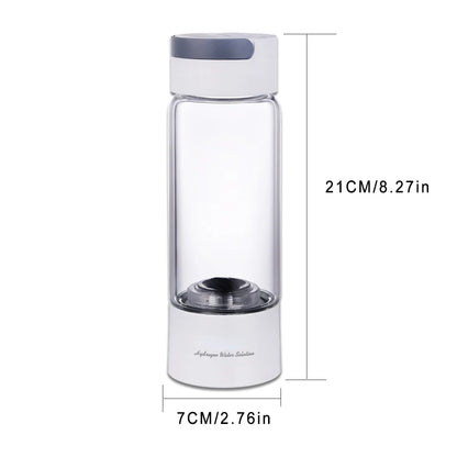 Hydrogen Rich Water Generator Bottle DuPont SPE/PEM Dual Chamber Ionizer - H2 Inhalation device 380ML