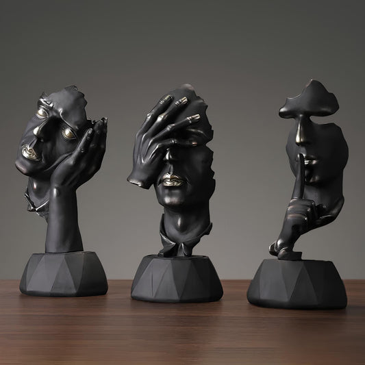 Resin Thinker Sculpture