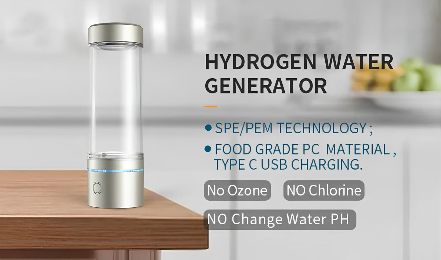 The 6th Generation 5000ppb SPE PEM High Hydrogen Concentration Water Bottle Generator Ionizer H2 Cup