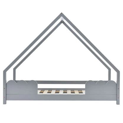 Solid Wood Children's House Bed 80 x 160cm - Homevalley.co.uk