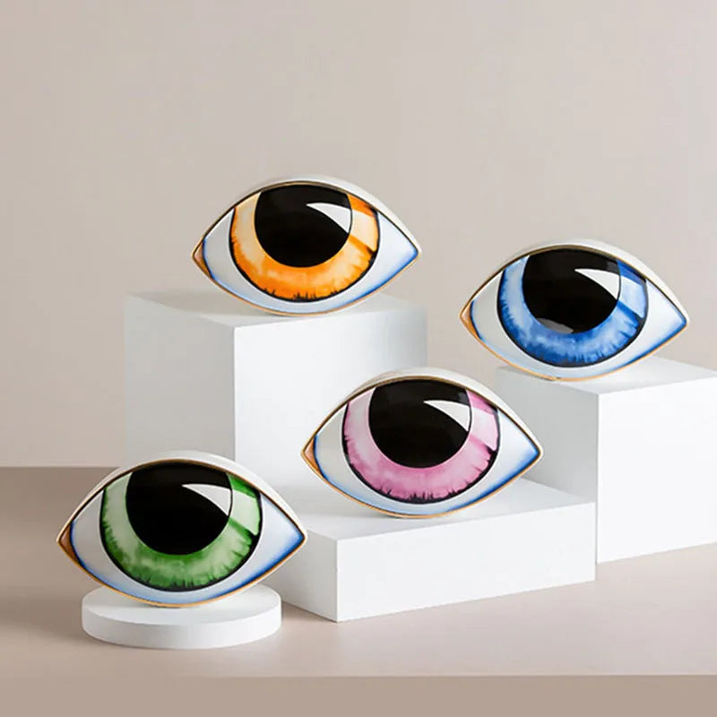 Ceramic Eye Ornament Sculpture