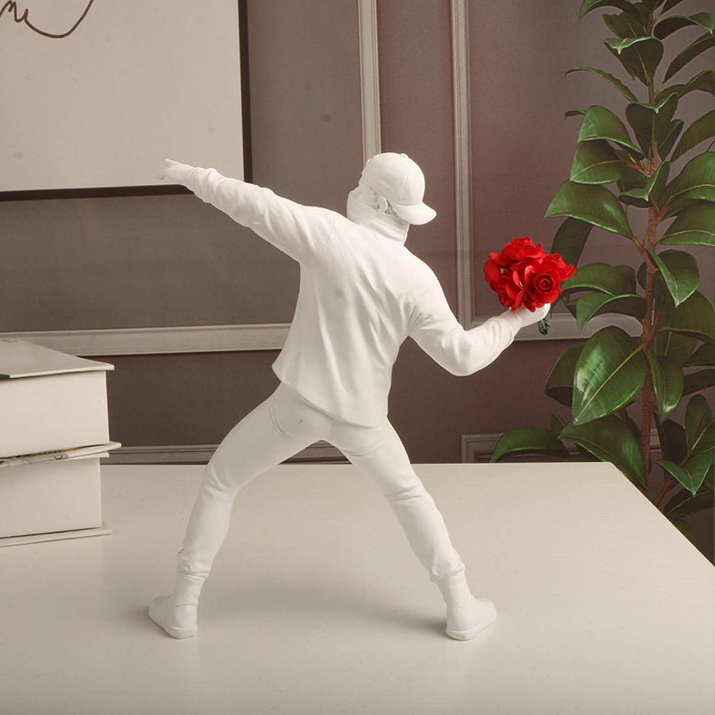 Banksy Flower Thrower Figurine Statue