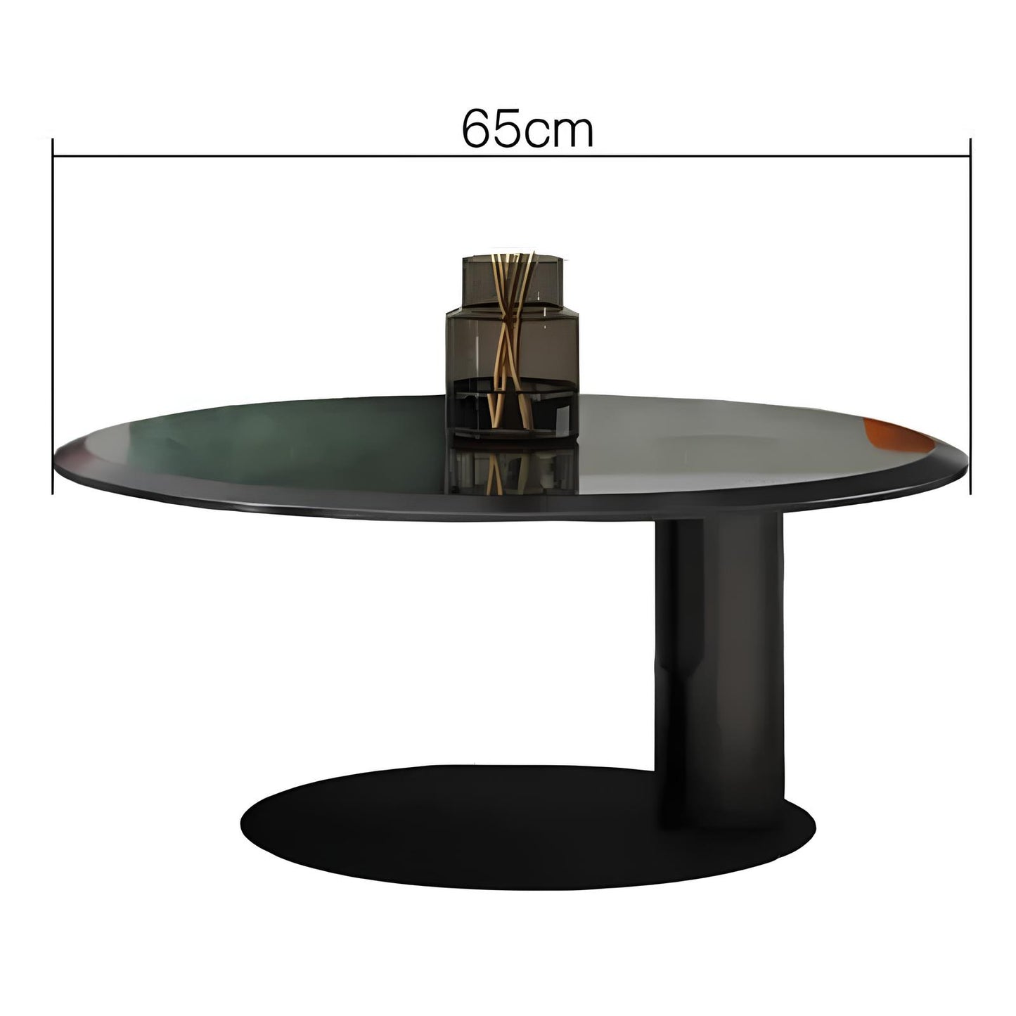 Premium Stainless Steel Round Coffee Tables - Luxurious Tempered Glass Side Table set