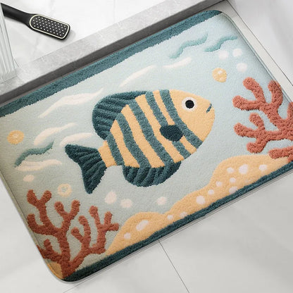 Anti-Slip Bathroom Mat – Soft Absorbent Quick-Dry Shower & Bath Rug