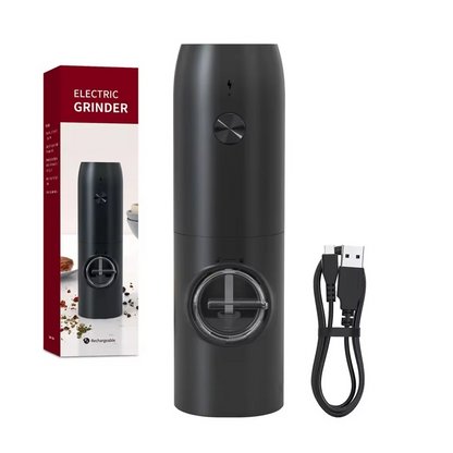 Electric Automatic Salt and Pepper Grinder Set – Rechargeable USB Gravity Grinder