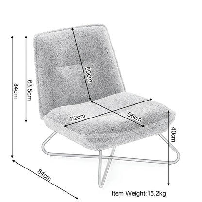 Soft Padded Accent Chair With Metal Cross Base - Homevalley.co.uk