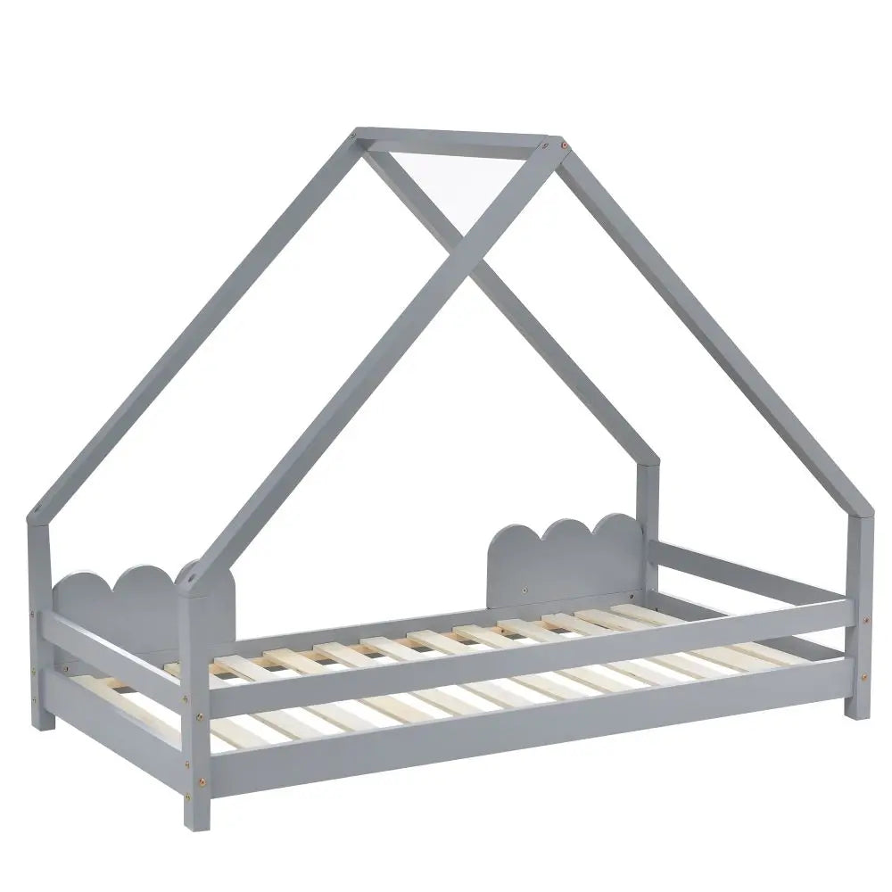 Solid Wood Children's House Bed 80 x 160cm - Homevalley.co.uk