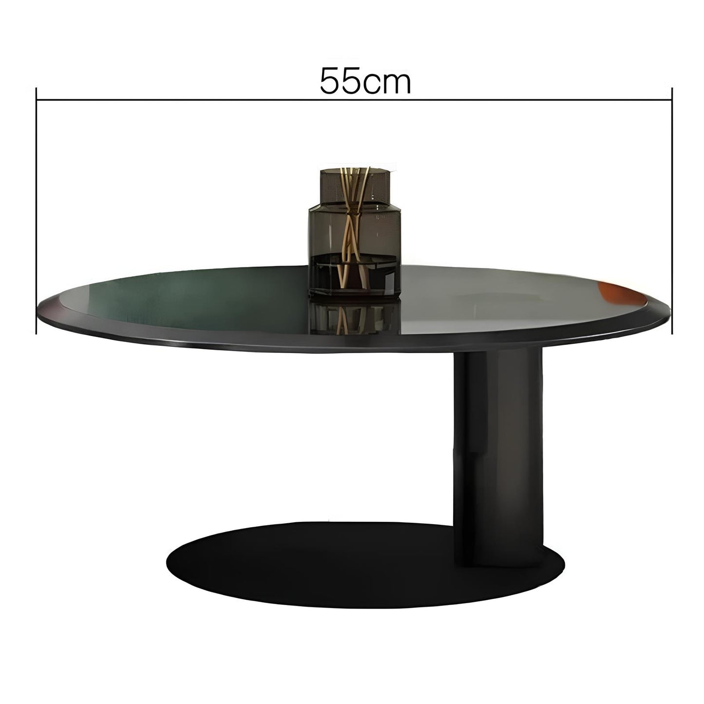 Premium Stainless Steel Round Coffee Tables - Luxurious Tempered Glass Side Table set