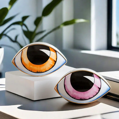 Ceramic Eye Ornament Sculpture