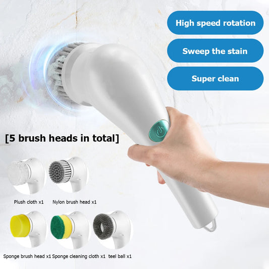 Multifunctional USB Rechargeable Electric Rotary Cleaning Brush