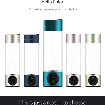 8th Generation Nano Hydrogen Water Bottle – Portable Hydrogen Water Generator with H2 Inhaler (DuPont SPE/PEM, OLED Display)