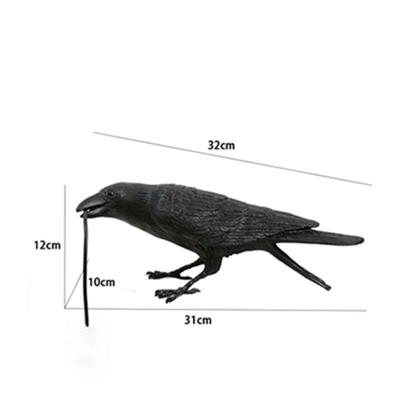 Gothic Raven Lamp – Vintage Resin Bird Lamp for Home Decor, Mysterious Crow Table Light