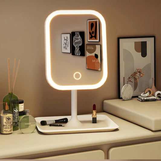 Glam Glow Makeup Mirror – LED Vanity Mirror with 3 Light Modes & Touch Control