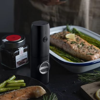 Electric Automatic Salt and Pepper Grinder Set – Rechargeable USB Gravity Grinder