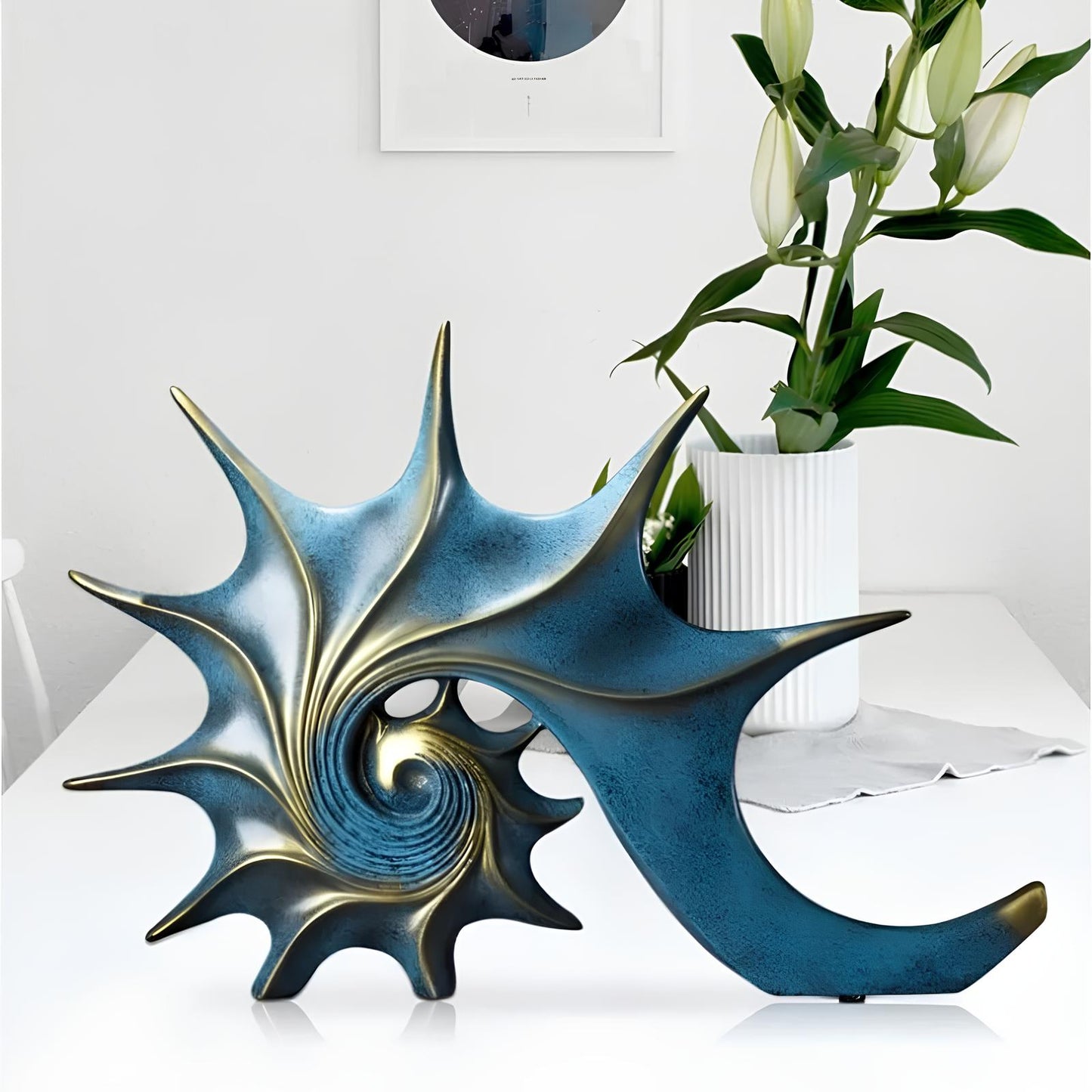 Resin Sea Snail Figurine Ornament - Homevalley.co.uk