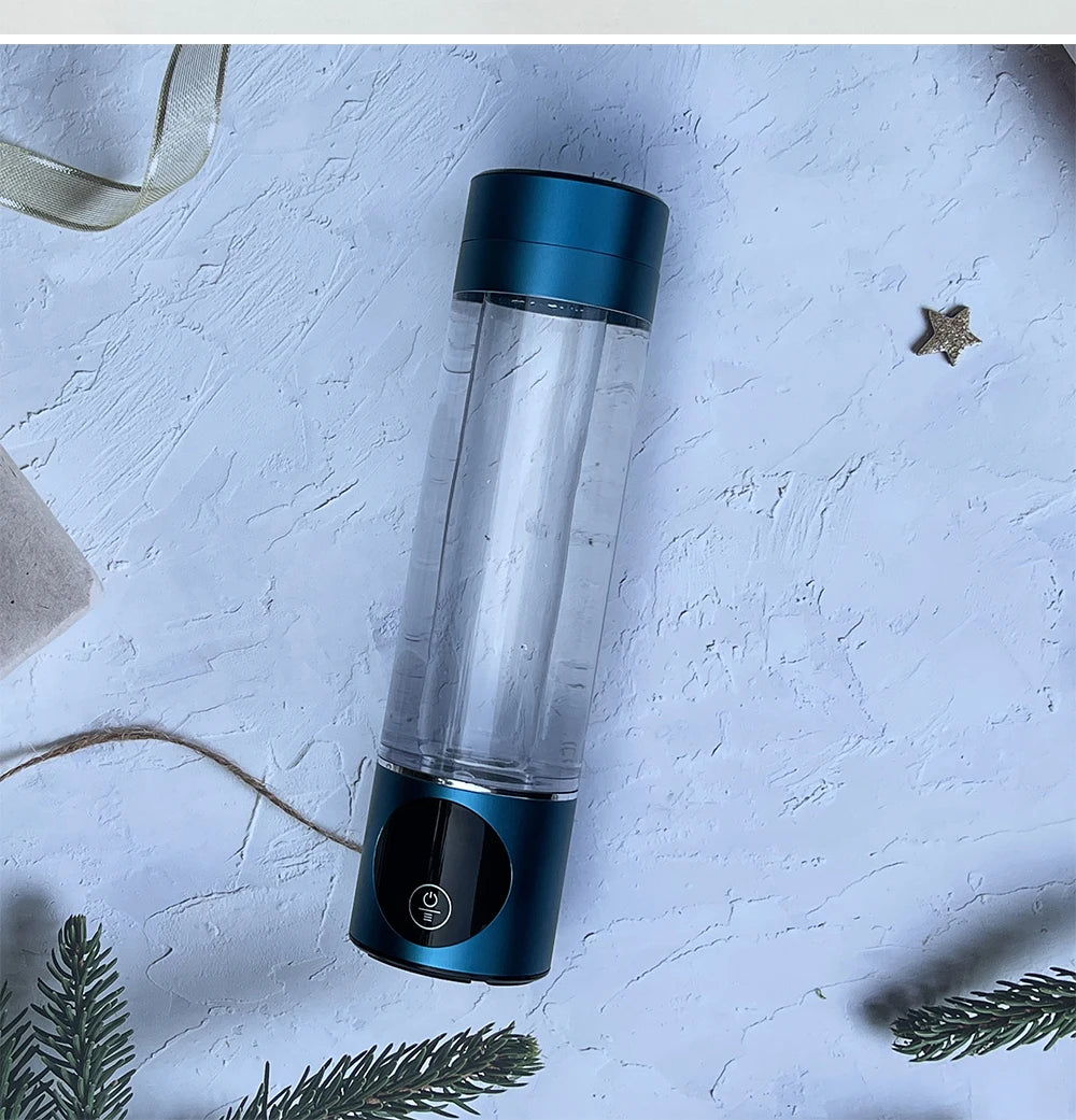 8th Generation Nano Hydrogen Water Bottle – Portable Hydrogen Water Generator with H2 Inhaler (DuPont SPE/PEM, OLED Display)