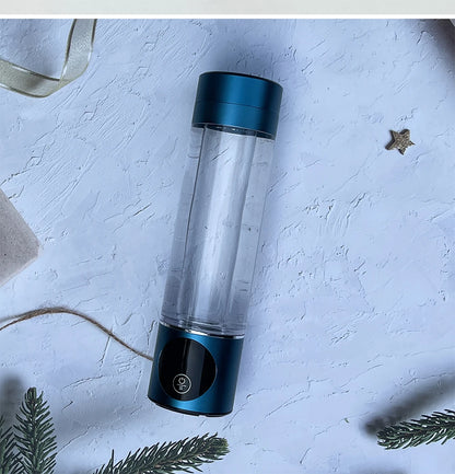 8th Generation Nano Hydrogen Water Bottle – Portable Hydrogen Water Generator with H2 Inhaler (DuPont SPE/PEM, OLED Display)