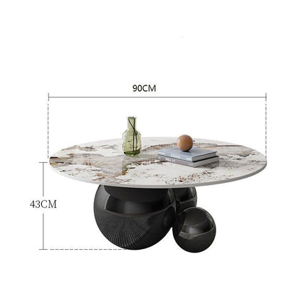 Round Marble Top Luxury Design Coffee Table