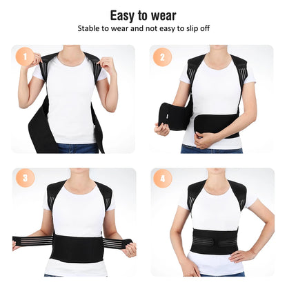 Tourmaline Magnetic Self-Heating Thermal Vest, Waist Brace, Lumbar Pad, Corset, Pain Relief