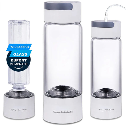 Hydrogen Rich Water Generator Bottle DuPont SPE/PEM Dual Chamber Ionizer - H2 Inhalation device 380ML