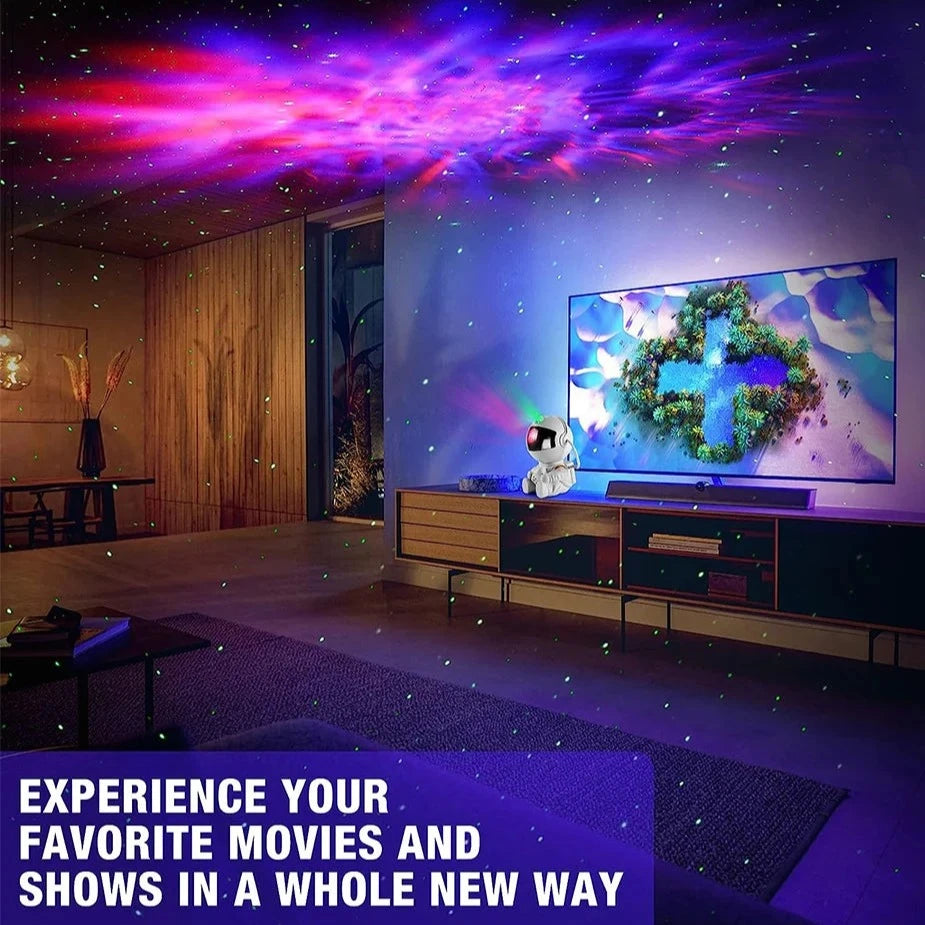 Galaxy Astronaut Star Projector LED Night Light Starry Sky