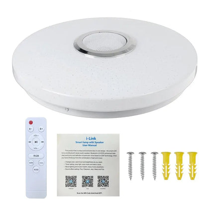 Smart Ceiling Lamp Bluetooth Music Light With Remote Control