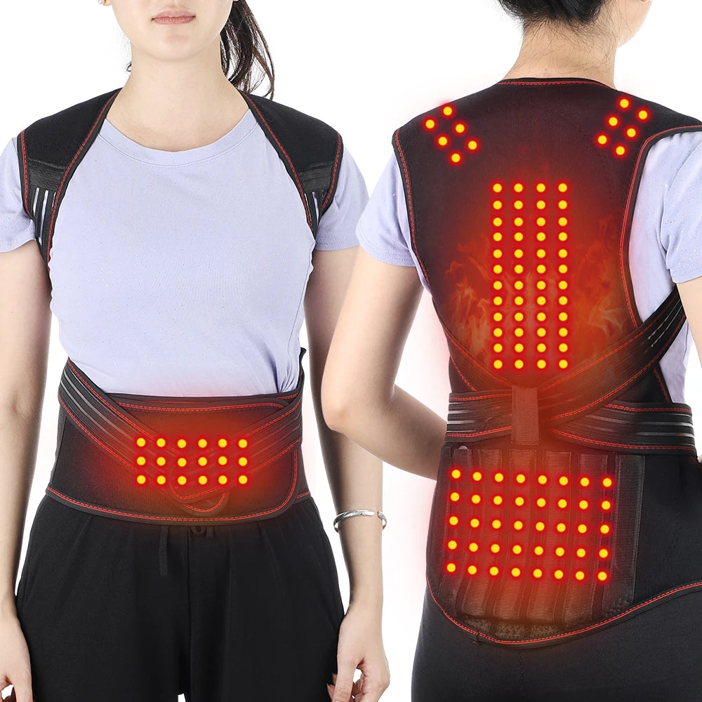 Tourmaline Magnetic Self-Heating Thermal Vest, Waist Brace, Lumbar Pad, Corset, Pain Relief