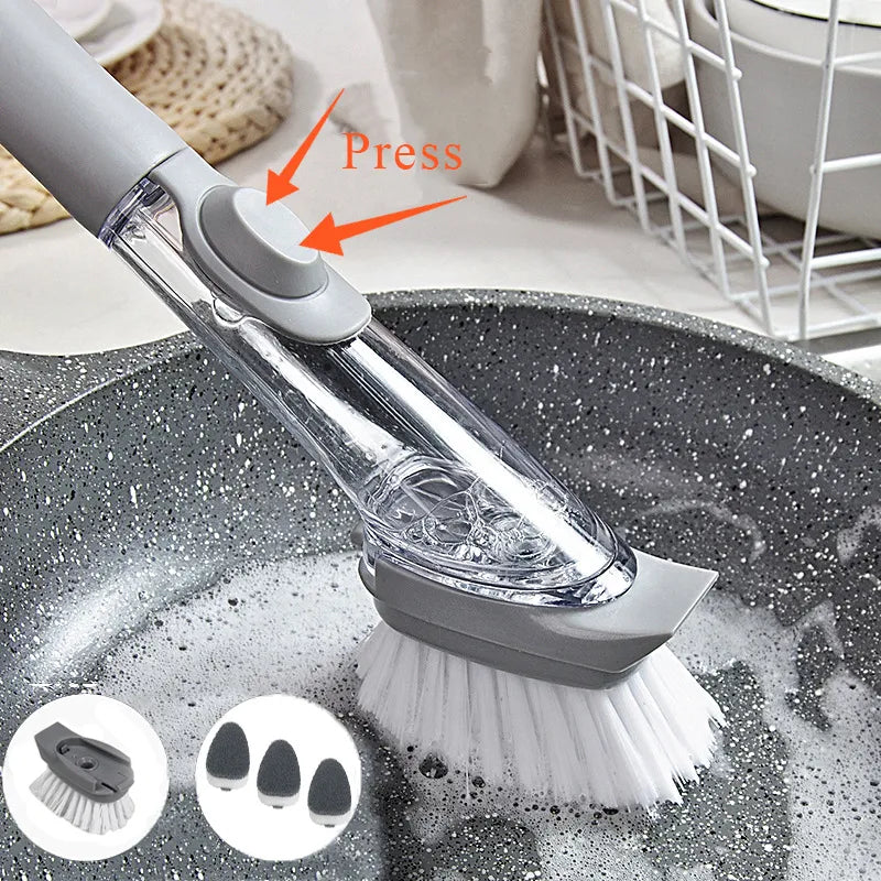 Kitchen Cleaning Brush with Replaceable Brush Sponge