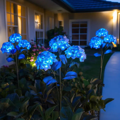 Solar Hydrangea Garden Lights  | Outdoor LED Fairy Flower Lights