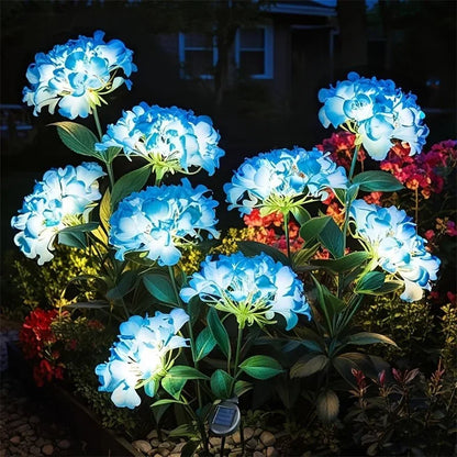 Solar Hydrangea Garden Lights  | Outdoor LED Fairy Flower Lights