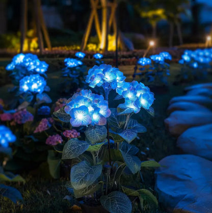 Solar Hydrangea Garden Lights  | Outdoor LED Fairy Flower Lights
