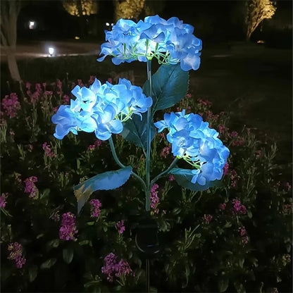 Solar Hydrangea Garden Lights  | Outdoor LED Fairy Flower Lights