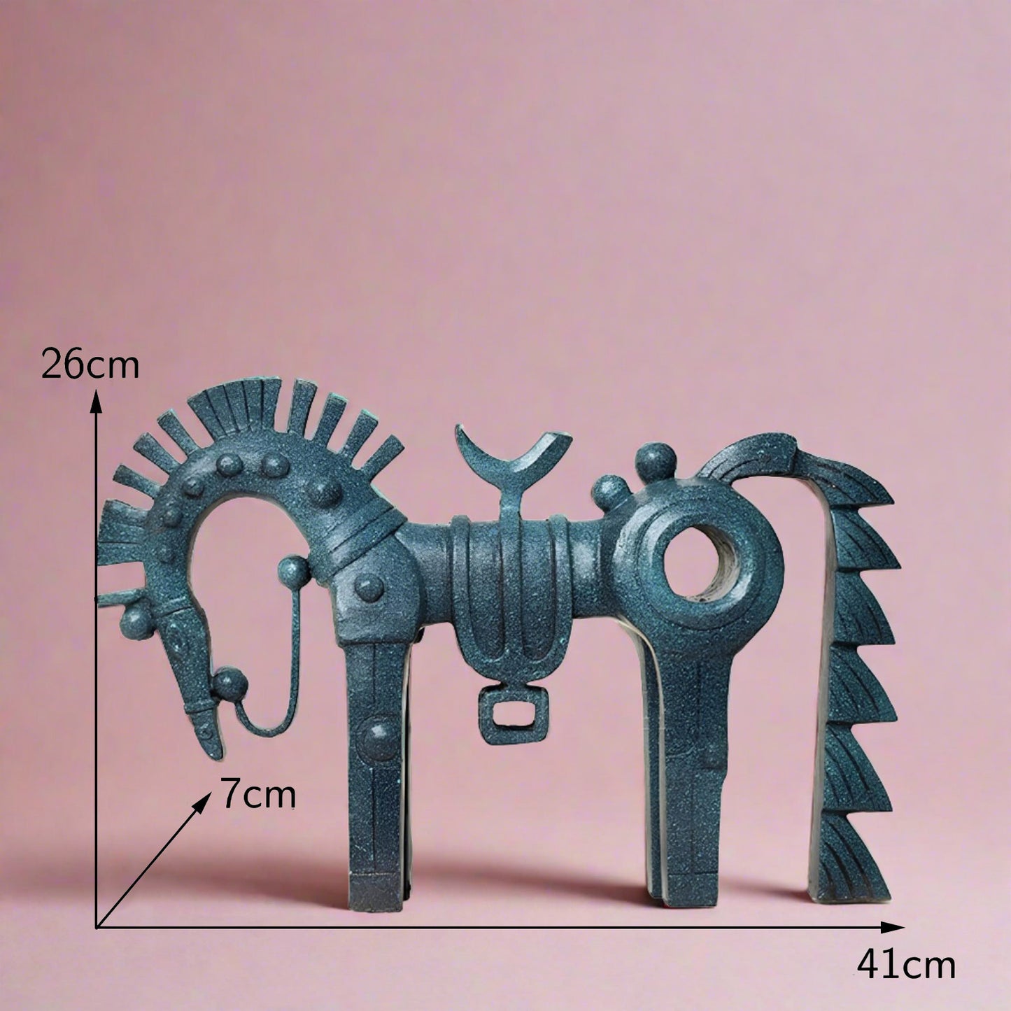 Abstract Trojan Horse Bronze Figurine