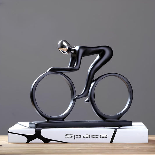Abstract Resin Bicycle Rider Figurine Ornament - Homevalley.co.uk
