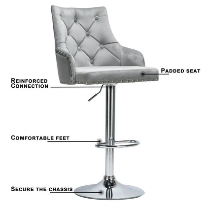 Adjustable Swivel Bar Stool Chair - Homevalley.co.uk