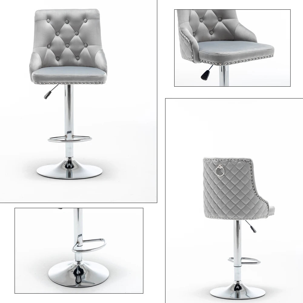 Adjustable Swivel Bar Stool Chair - Homevalley.co.uk