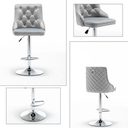 Adjustable Swivel Bar Stool Chair - Homevalley.co.uk
