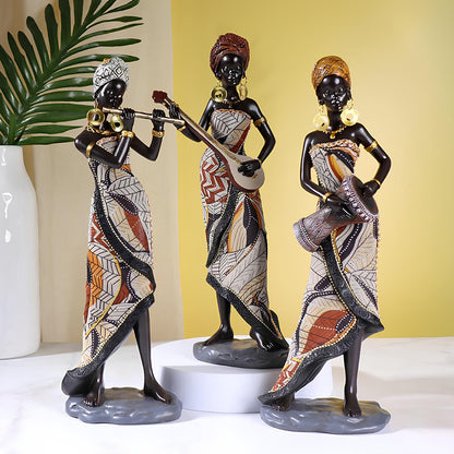 African Folk Band Ornament Sculpture Figurine - Homevalley.co.uk