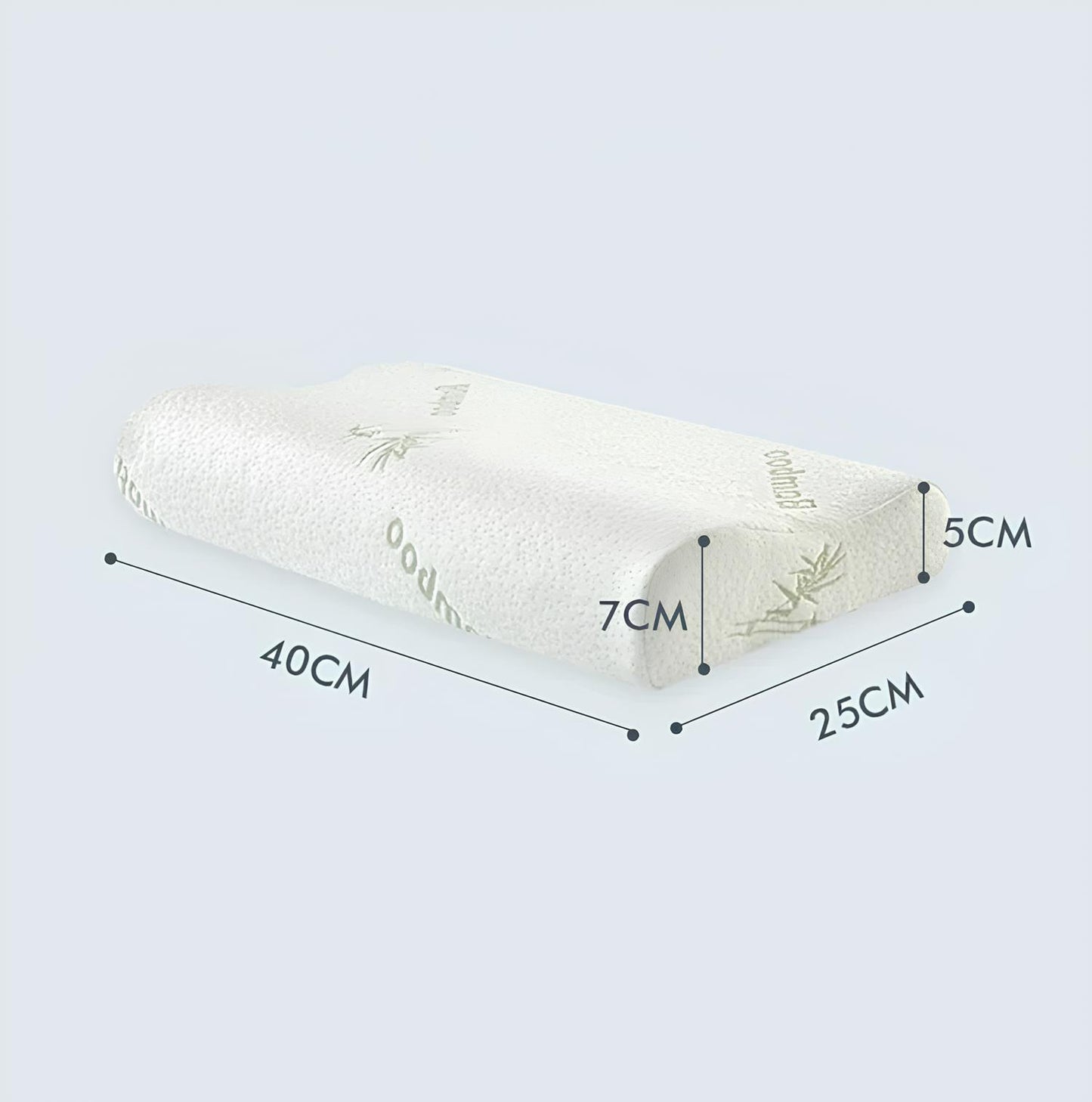 Bamboo Fiber Slow Rebound Memory Foam Orthopedic Pillow - Homevalley.co.uk