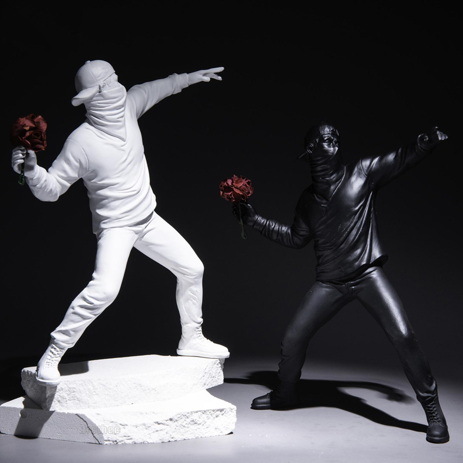 Banksy Flower Thrower Figurine Statue - Homevalley.co.uk