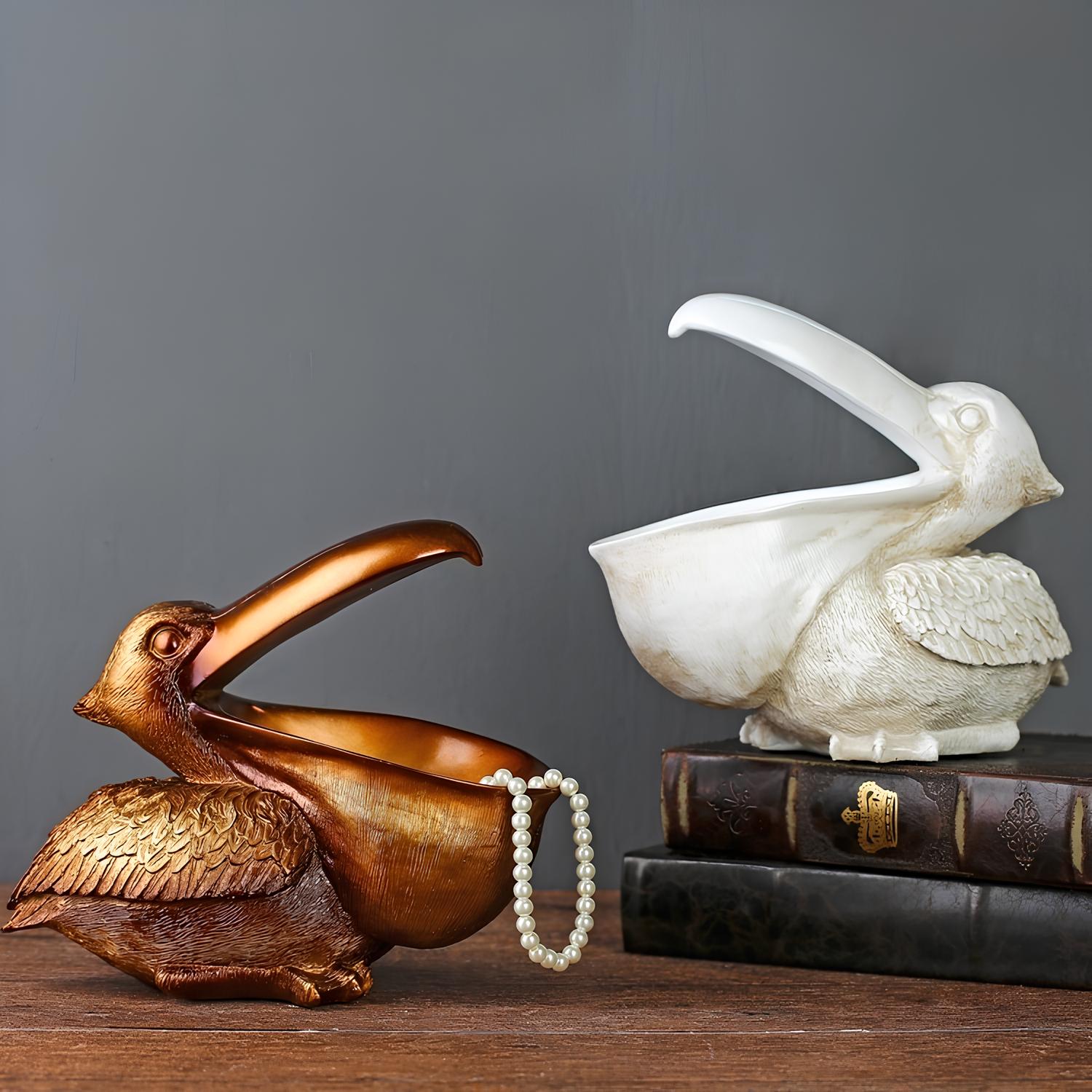 Big Mouth Pelican Bird Figurine Storage Box - Homevalley.co.uk