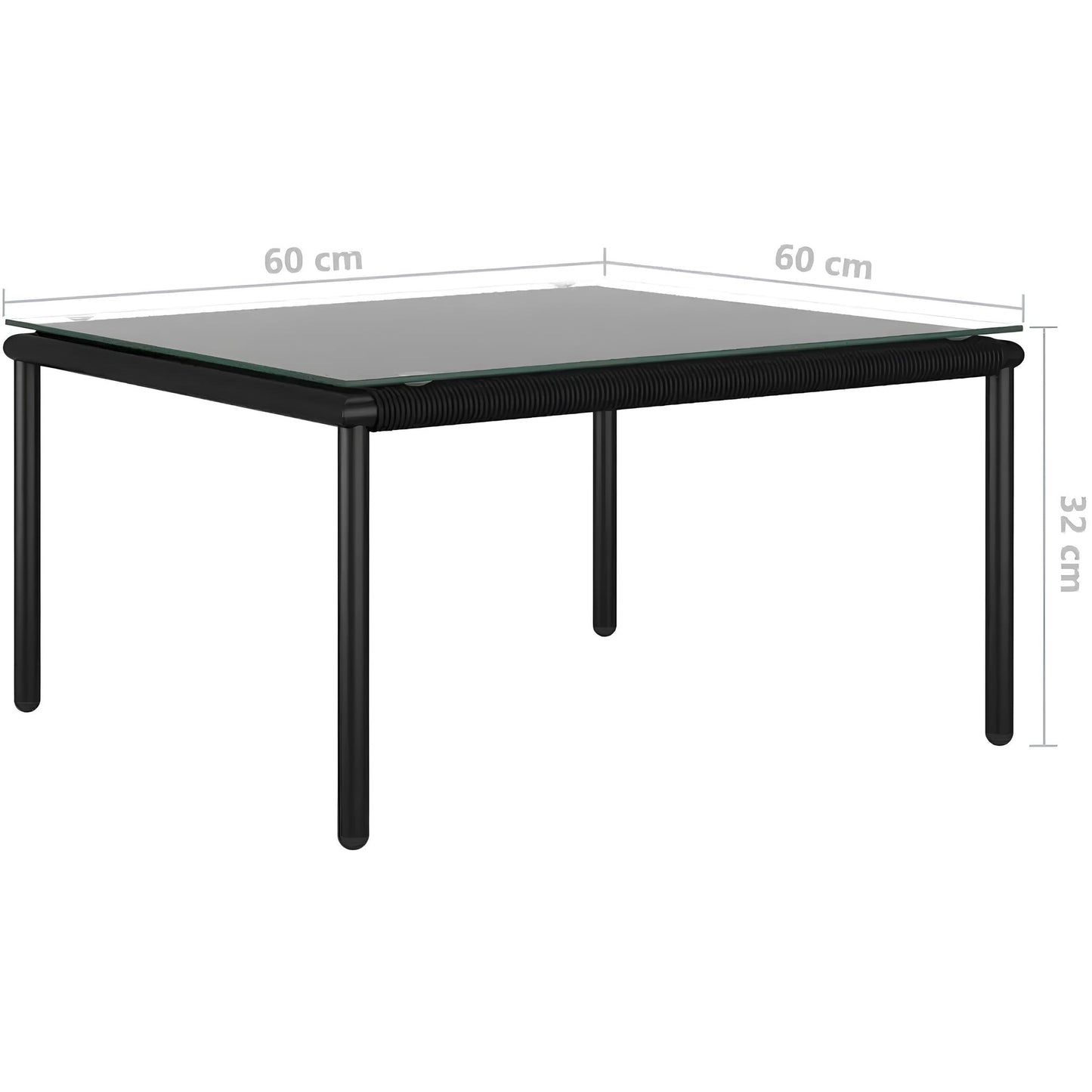 Black PVC Rattan Garden Furniture Set - Homevalley.co.uk